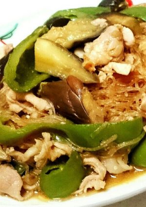 茄子と豚肉の麻婆春雨♥簡単中華☆-レシピのメイン写真