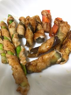 野菜のストライプ肉巻き-レシピのメイン写真