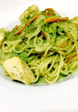 ほうれん草のジェノベーゼ風クリームパスタ-レシピのメイン写真