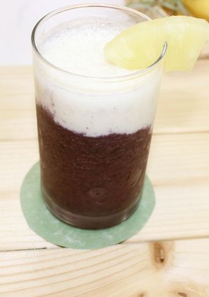 ブルーベリーの2色スムージー-レシピのメイン写真