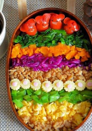ストライプ弁当-レシピのメイン写真