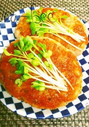 大豆とお豆腐のふわふわ和風おろし豚バーグ-レシピのメイン写真