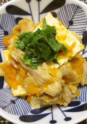 人参こぶおろしで豚と豆腐の炒め物-レシピのメイン写真