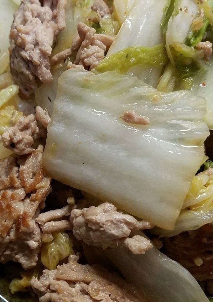 豚挽き肉と白菜の炒めもの-レシピのメイン写真