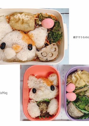 親子でうちのニャンコ弁当-レシピのメイン写真
