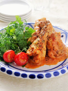 鍋任せで!鶏肉のトマトクリーム煮込み-レシピのメイン写真