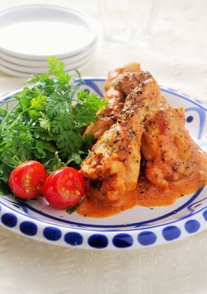 鍋任せで！鶏肉のトマトクリーム煮込み-レシピのメイン写真