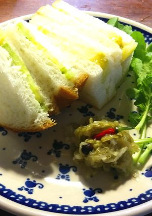 青いトマトのサンドイッチ-レシピのメイン写真