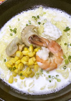 美人レシピ・海鮮ミルクラーメン-レシピのメイン写真