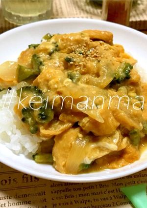 油揚げとゴーヤの卵あんかけ丼-レシピのメイン写真