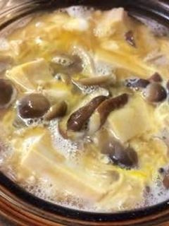秋きのこと高野豆腐のメープル卵とじ-レシピのメイン写真