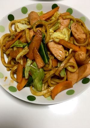 簡単☆カレーソース味焼きうどん-レシピのメイン写真