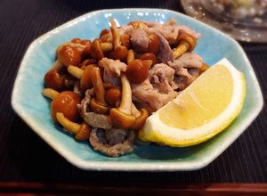 株とりなめこと豚肉の塩バター炒め♡-レシピのメイン写真