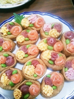 母の日に☆お花のオープンおいなりさん☆-レシピのメイン写真