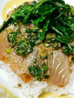 白身魚の丼ぶり♥ごまポン酢漬け☆簡単☆-レシピのメイン写真