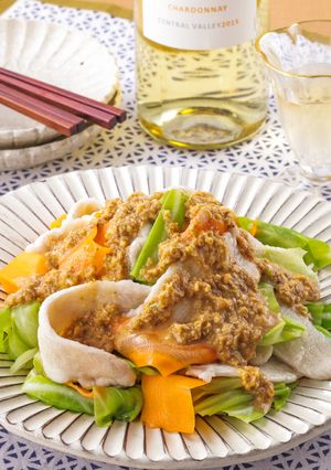 やわらかむね肉と野菜の絶品濃厚ごまだれ☆-レシピのメイン写真