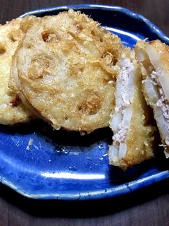 簡単♪れんこん挟み揚げ-レシピのメイン写真