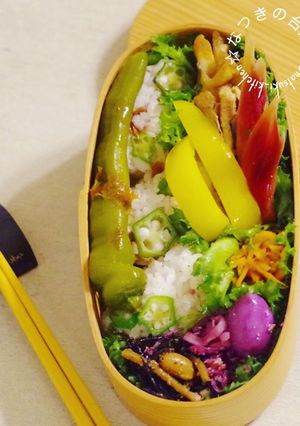 簡単！混ぜるだけ♪梅肉とオクラの混ぜご飯-レシピのメイン写真