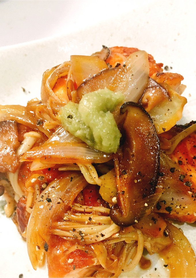 簡単！鮭とキノコの照り焼き♫-レシピのメイン写真