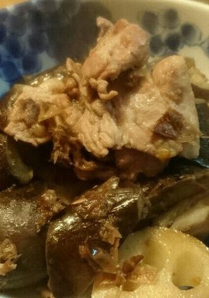 なす大量消費。なすと蓮根のポン酢炒め♪-レシピのメイン写真