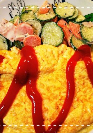 豆腐で簡単！チーズプレーンオムレツ-レシピのメイン写真