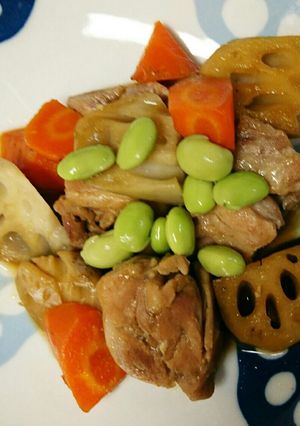 鶏肉とレンコンのメープルシロップ煮-レシピのメイン写真