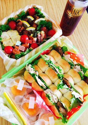 運動会 お弁当♡ちぎりパンサンドイッチ♪-レシピのメイン写真