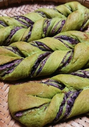 ✿和風✿抹茶ねじりあんぱん✿-レシピのメイン写真