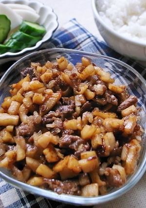 れんこんと牛肉の佃煮！ご飯止まりませんっ-レシピのメイン写真