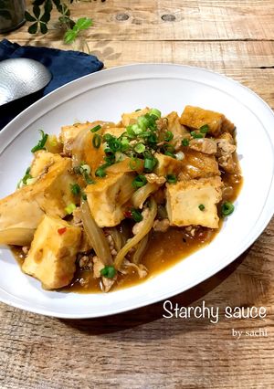 厚揚げと豚肉のピリ辛あんかけ煮-レシピのメイン写真
