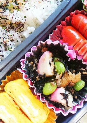 お弁当に 彩り綺麗なひじき煮-レシピのメイン写真