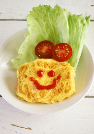 ニコちゃんオムレツ-レシピのメイン写真
