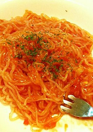 小麦粉がけ！しらたきスパゲティ-レシピのメイン写真
