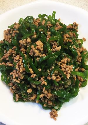 大量消費☆ご飯ススム☆簡単ひき肉ピーマン-レシピのメイン写真