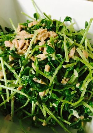 青臭くない！ごま油香る豆苗サラダ♪-レシピのメイン写真