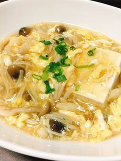 ふわふわ玉子ときのこのあんかけ豆腐-レシピのメイン写真