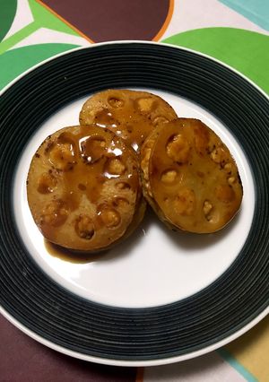 マイルド☆からし醤油のレンコンはさみ焼き-レシピのメイン写真