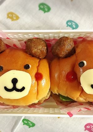 お弁当♡簡単クマさんサンドウィッチ♡-レシピのメイン写真