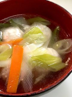 簡単♡肉団子と野菜の中華スープ-レシピのメイン写真