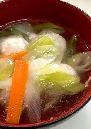 簡単♡肉団子と野菜の中華スープ-レシピのメイン写真