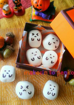 ハロウィン＊簡単可愛い♪マシュマロおばけ-レシピのメイン写真