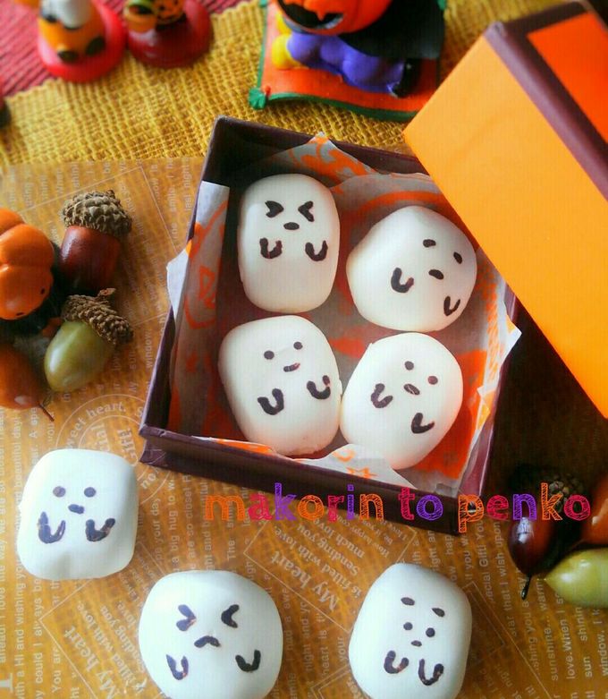 ハロウィン＊簡単可愛い♪マシュマロおばけ by まこりんとペン子