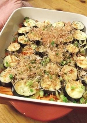 ナスのおかかマヨチーズ焼き-レシピのメイン写真