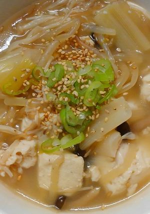 具沢山✿豆腐ともやし 野菜の味噌煮込み✿-レシピのメイン写真