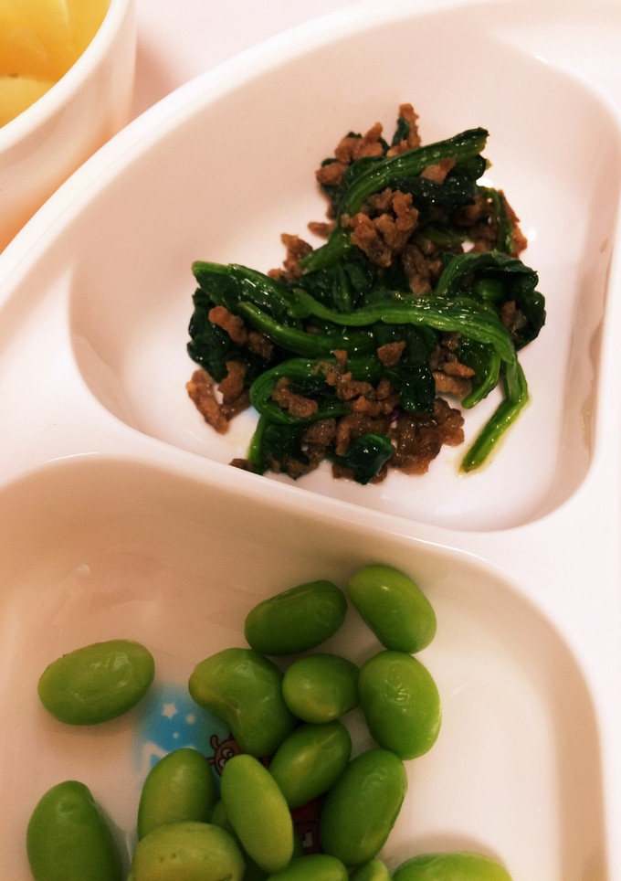 ほうれん草とひき肉炒め-レシピのメイン写真