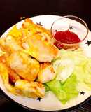 柔らかい！豚肉ロースのチーズピカタ巻き