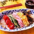 冷やし中華風・ストライプそうめん
