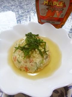 豆腐まんじゅうのメイプルあんかけ-レシピのメイン写真