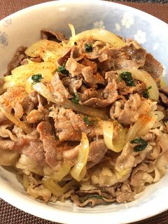 簡単!牛丼青シソ入り!(^^)!-レシピのメイン写真