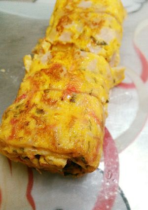 桜えびとハムのカルシウムたっぷり玉子焼き-レシピのメイン写真
